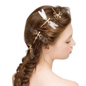 Dragonfly Wedding Bridal Hair Clip Accessory