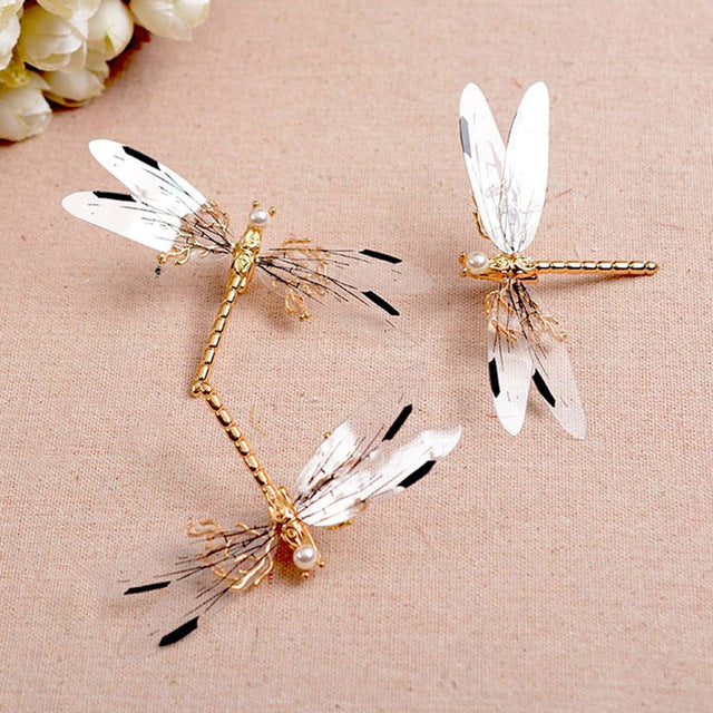 Dragonfly Wedding Bridal Hair Clip Accessory