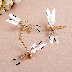 Dragonfly Wedding Bridal Hair Clip Accessory